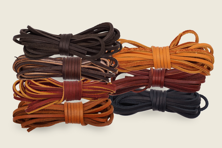 72" American Tanned Steerhide Leather Boot Laces