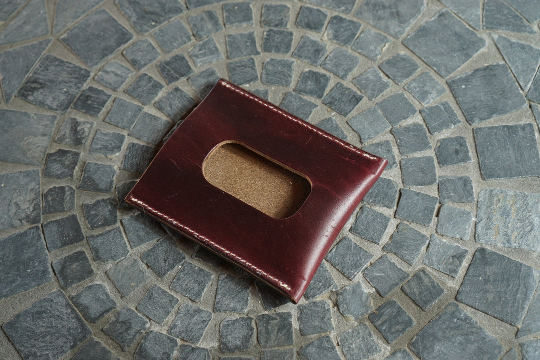 Safeguard ID Window - Horween Burgundy Chromexcel Horsestrip