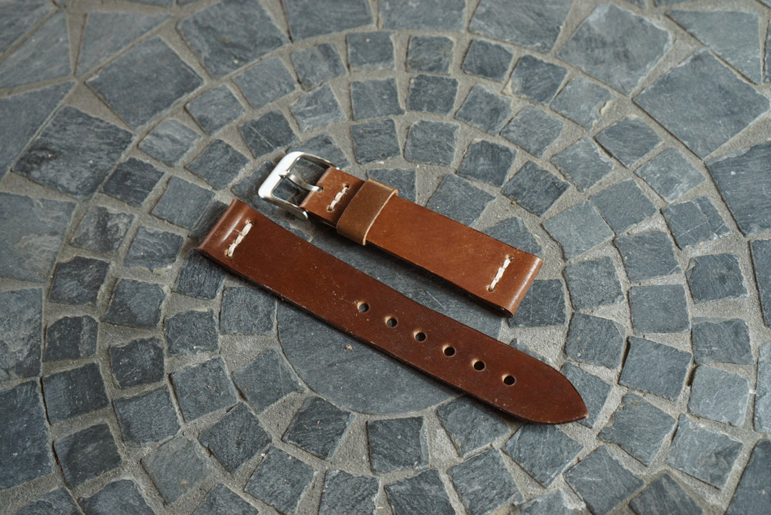 Two Piece Watch Strap (20mm) - Horween Ravello Shell Cordovan