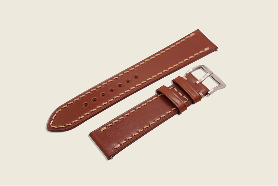 Full Border Stitch Watch Strap - J&E Sedgwick Hazel English Bridle