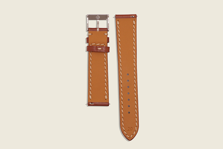 Full Border Stitch Watch Strap - J&E Sedgwick Hazel English Bridle