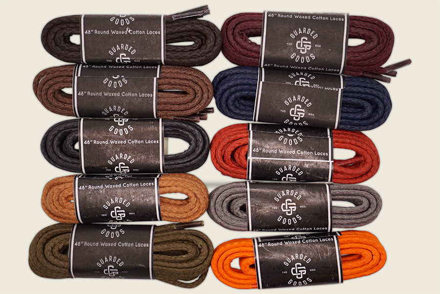 48 Round Braided Cord Waxed Boot Laces - Guarded Goods