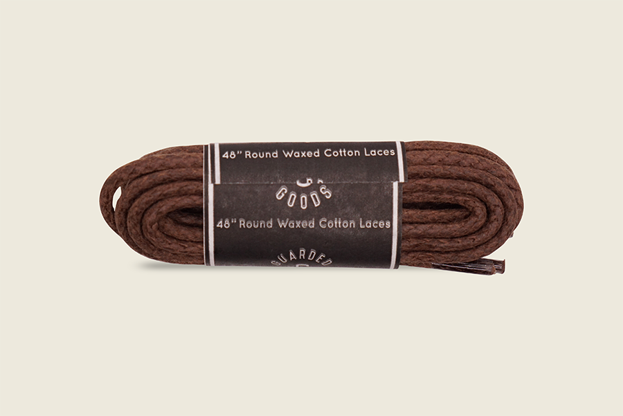 Guarded Goods 54 Round Waxed Boot Lace Dark Brown