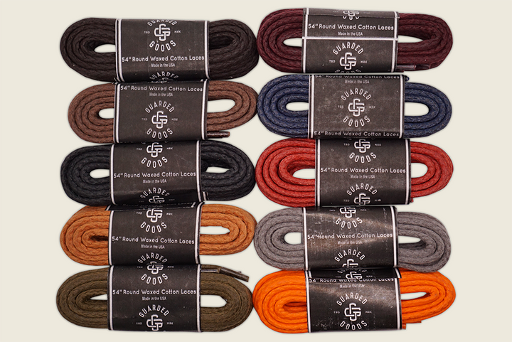 54" Round Braided Cord Waxed Boot Laces